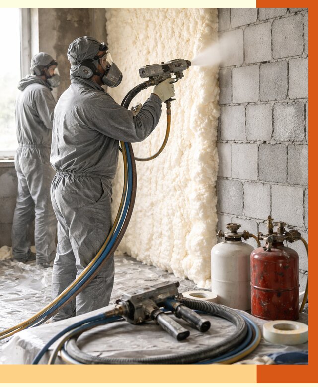 Утепление блочной стены ППУ в Домодедово от 4474 руб./м² — ТепломастерДмд