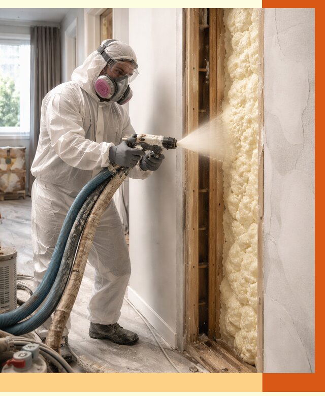 Межстеновое утепление ППУ в Домодедово от 2895 руб/м2 — межстенное утепление под ключ | ТепломастерДмд