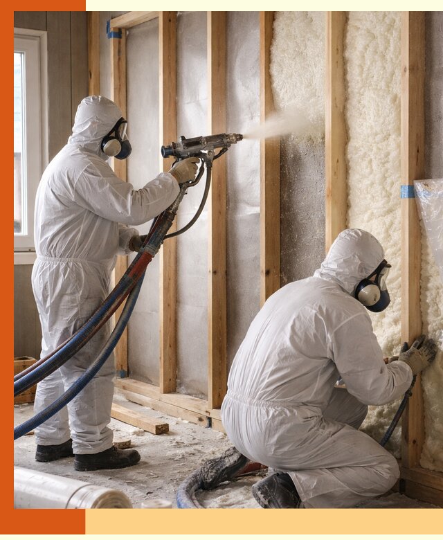 Утепление каркасной стены ППУ в Домодедово для домов и коттеджей