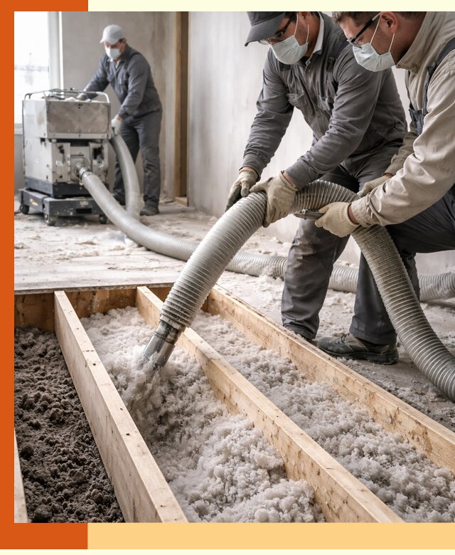 Заполнение полостей межэтажного перекрытия в Домодедово эффективно и герметично