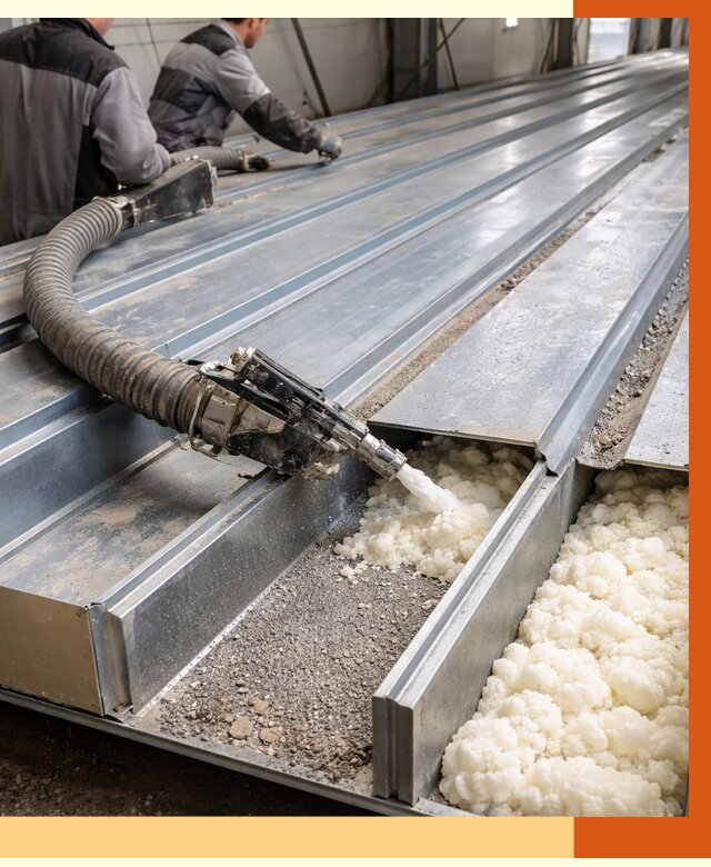 Заполнение пустот кровельных панелей в Домодедово от 7579 руб. под ключ | ТепломастерДмд