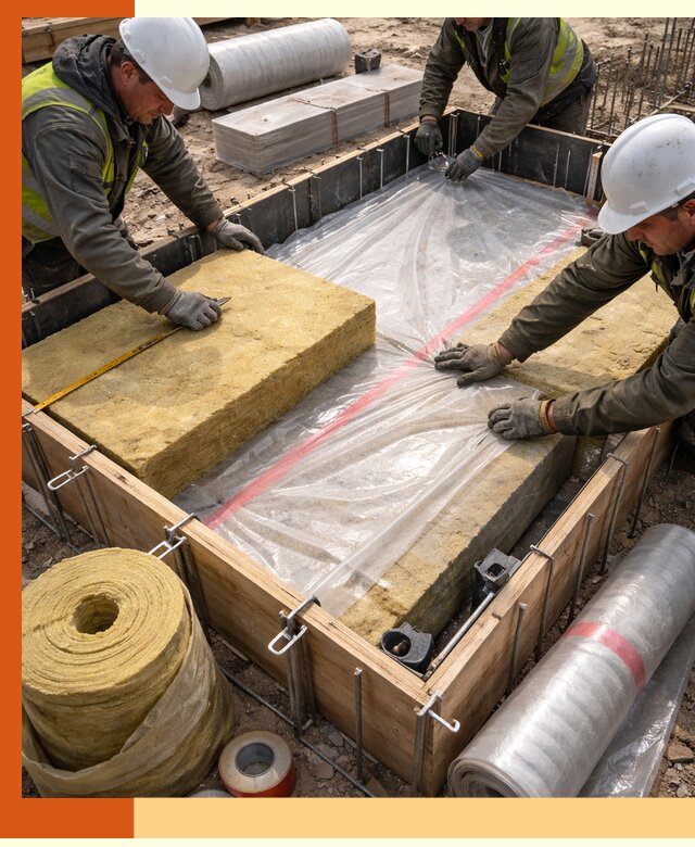 Теплоизоляция опалубки для строительства в Домодедово