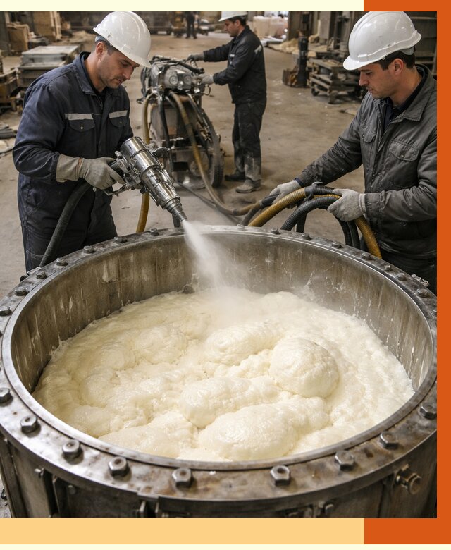 Заливка ППУ в емкости в Домодедово от 7631 руб. — утепление емкости под ключ | ТепломастерДмд