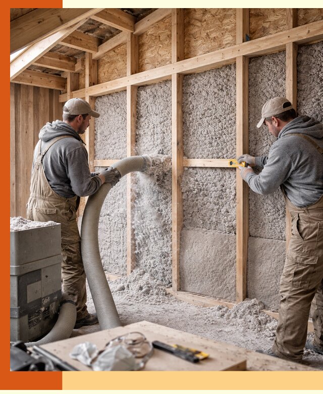 Утепление эковатой стен, потолков и перекрытий в Домодедово