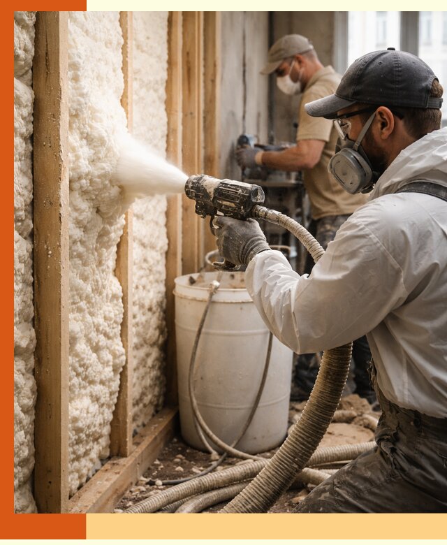 Утепление пеноизолом жилых и коммерческих объектов в Домодедово