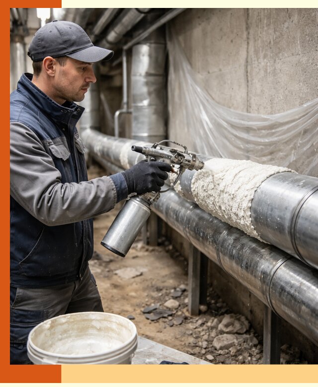 Утепление труб жидкой теплоизоляцией в Домодедово