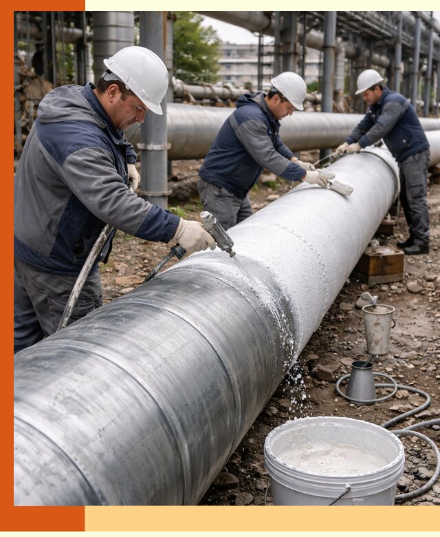 Утепление теплотрассы жидкой теплоизоляцией в Домодедово