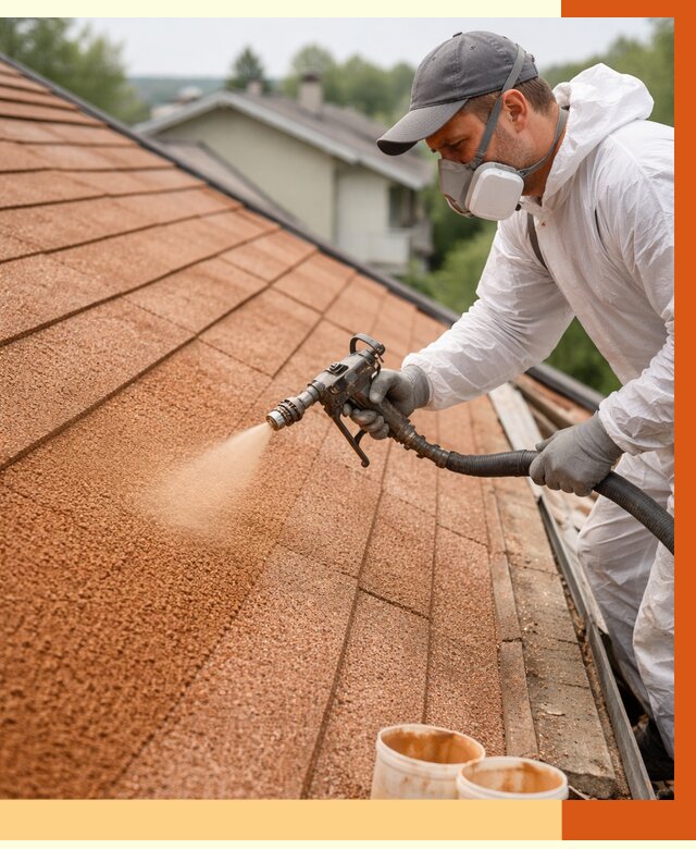 Утепление кровли жидкой пробкой в Домодедово от 2842 руб./м² под ключ | ТепломастерДмд