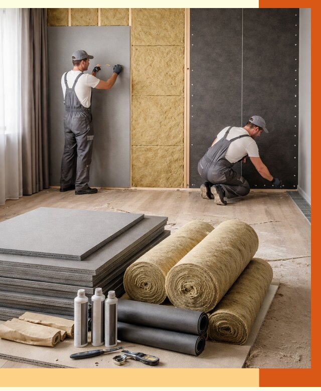 Шумоизоляция дома в Домодедово от 4737 руб/м2 — комплексная звукоизоляция под ключ | ТепломастерДмд