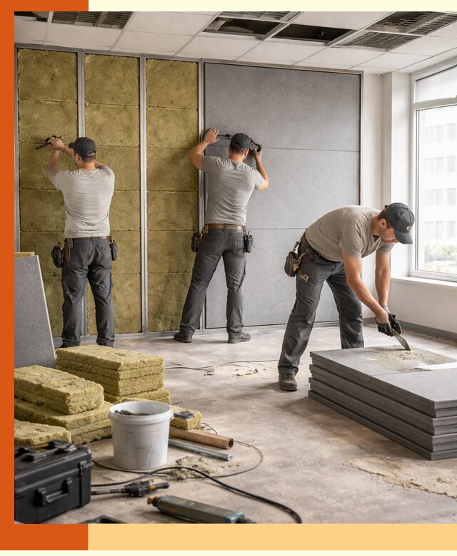 Профессиональная шумоизоляция офисов в Домодедово для комфорта сотрудников