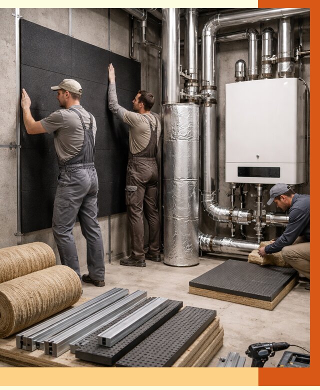 Шумоизоляция котельной в Домодедово от 6842 руб. под ключ | Профессиональная звукоизоляция — ТепломастерДмд