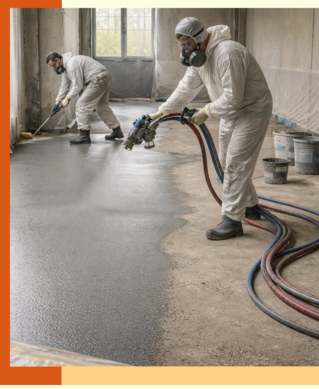 Гидроизоляция полимочевиной полов и конструкций в Домодедово