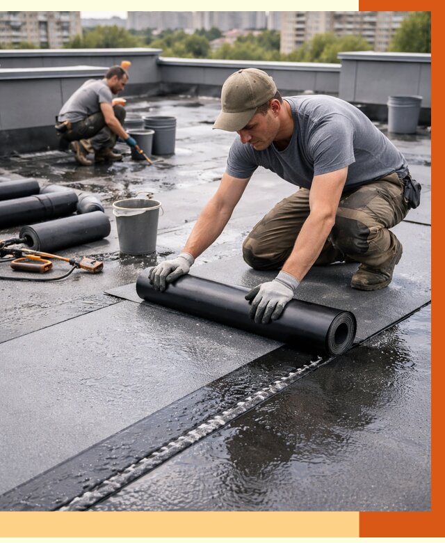 Гидроизоляция плоской кровли в Домодедово от 4737 руб./м2 — профессионально | ТепломастерДмд
