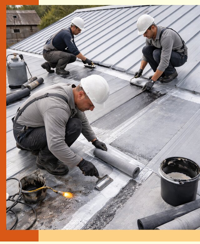 Гидроизоляция металлической кровли с гарантией в Домодедово