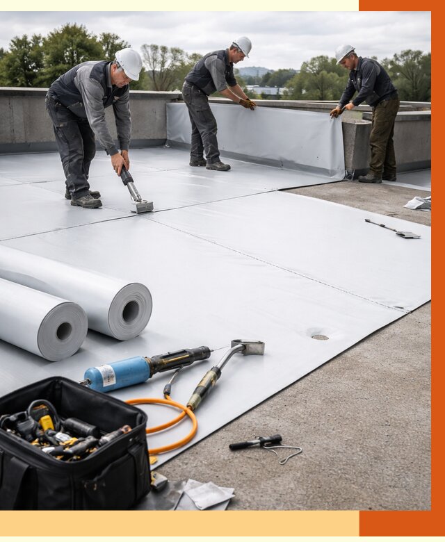 Гидроизоляция мембранной кровли в Домодедово от 7895 руб./м² — профессионально | ТепломастерДмд