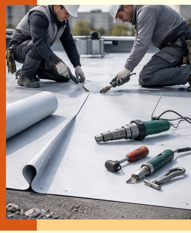 Гидроизоляция мембранной кровли в Домодедово: монтаж и ремонт быстро