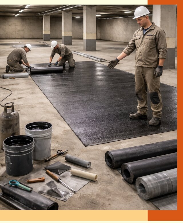 Гидроизоляция паркинга в Домодедово от 1263 руб/м² — профессиональная защита | ТепломастерДмд