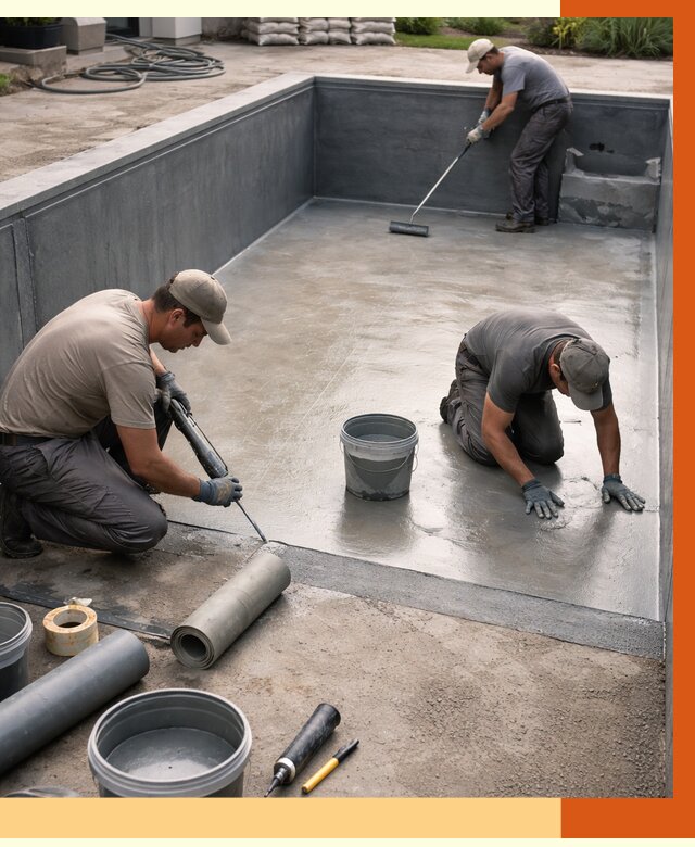 Профессиональная гидроизоляция бассейна в Домодедово от 6842 руб. за м2 | ТепломастерДмд