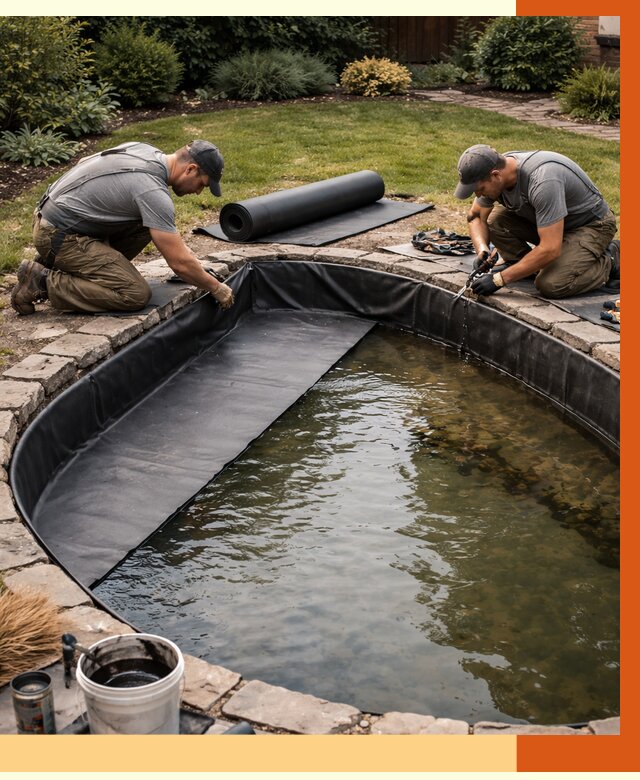 Гидроизоляция пруда в Домодедово от 15789 руб. под ключ | ТепломастерДмд профессионально