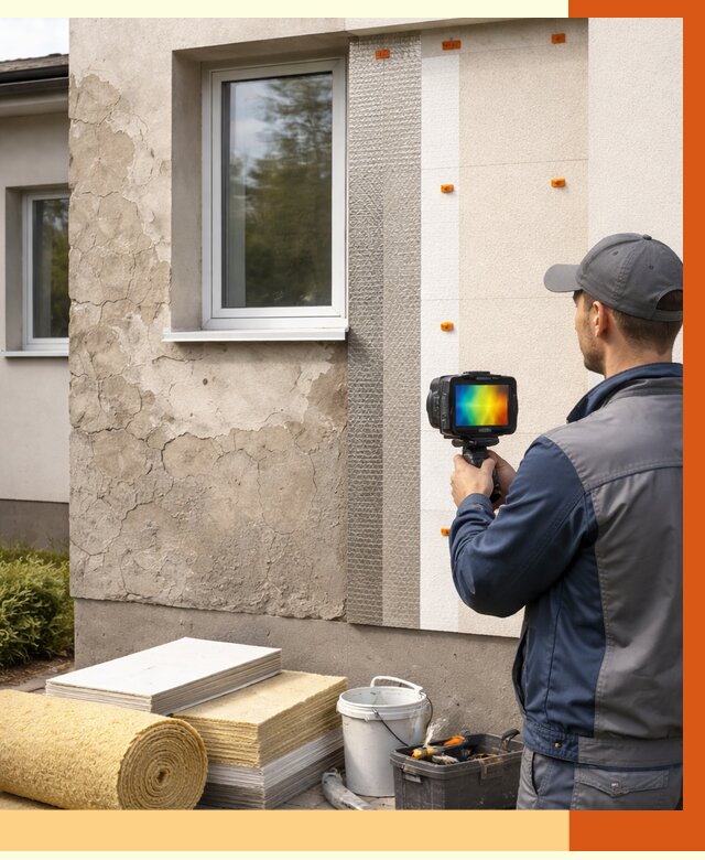 Тепловизионное обследование фасада в Домодедово от 4737 руб. под ключ | ТепломастерДмд