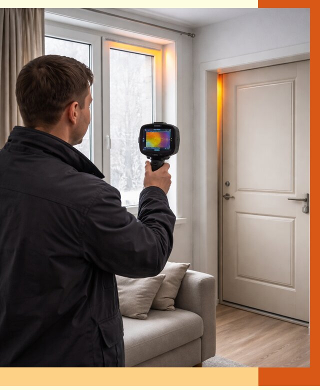 Тепловизионное обследование окон и дверей в Домодедово от 4737 руб. | ТепломастерДмд