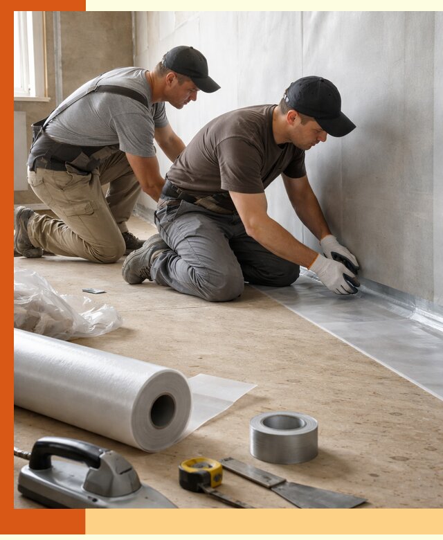 Монтаж пароизоляции для дома и помещений в Домодедово