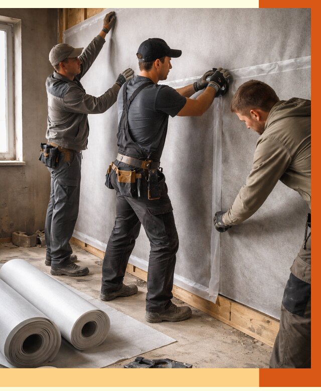 Монтаж ветроизоляции в Домодедово от 4737 руб./м2 — профессионально | ТепломастерДмд