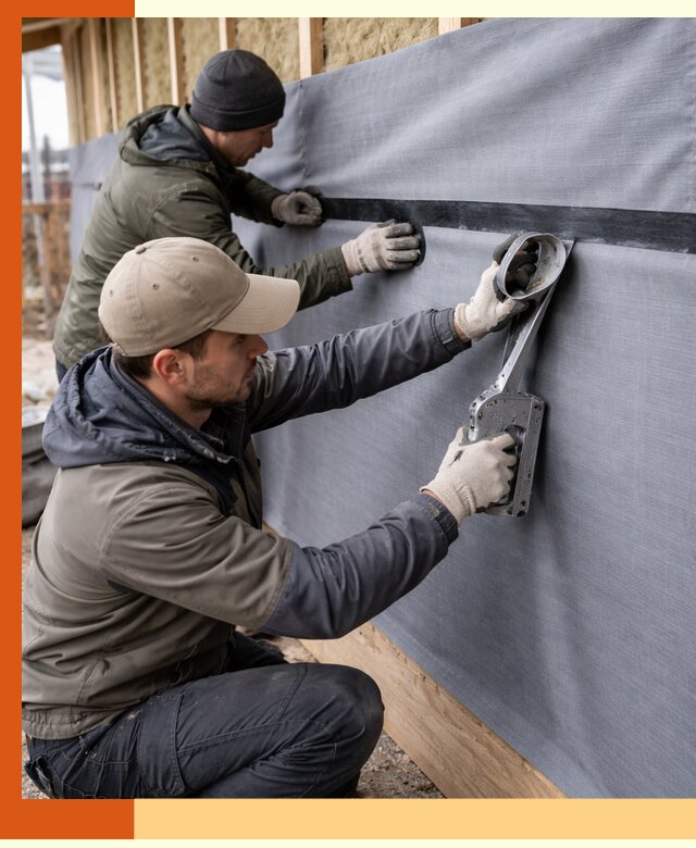 Монтаж ветроизоляции зданий и конструкций в Домодедово