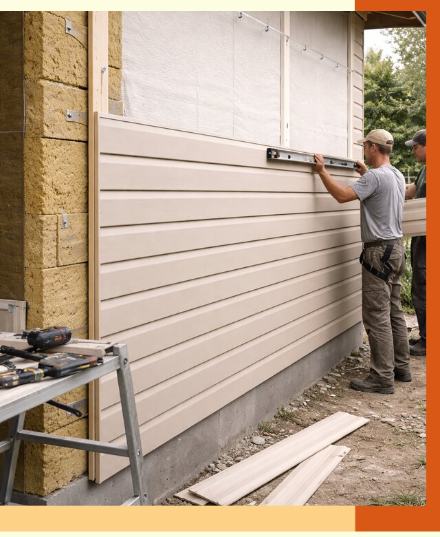 Монтаж сайдинга после утепления в Домодедово от 1947 руб. — обшивка и облицовка | ТепломастерДмд